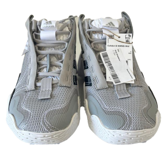 Adidas Girls GrayExhibit B Mid Basketball Sneakers size: 6 Youth